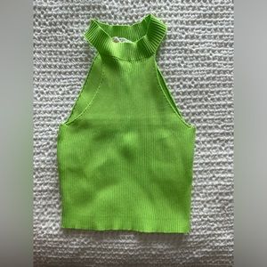 Bright Green High Neck Top